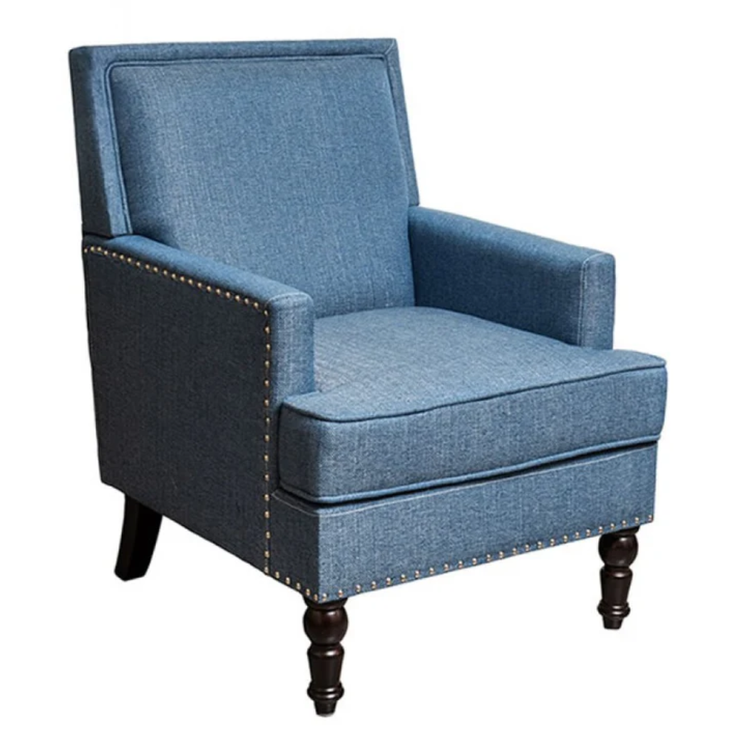 The Grange Collection Linen Armchair - Blue UH71 The Grange Mulligans of Ballaghaderreen