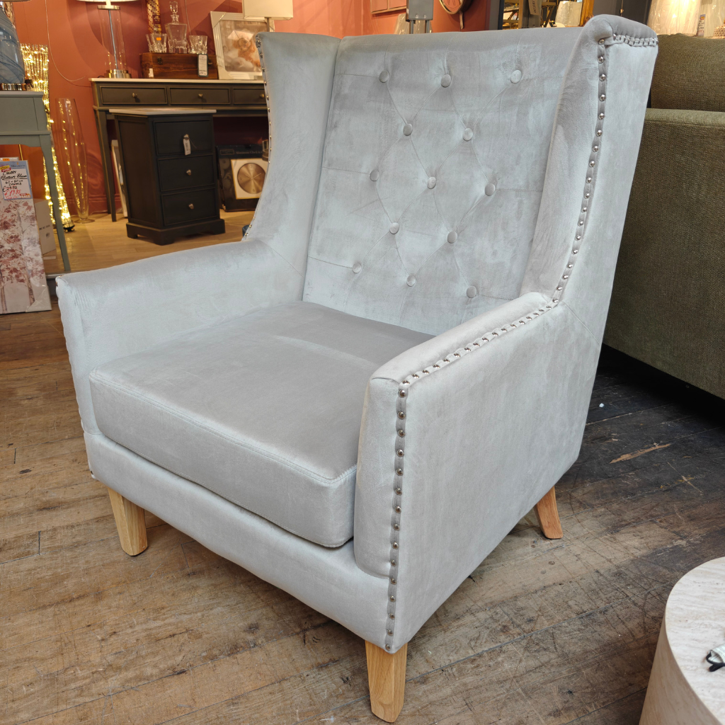 The Grange Taupe Queen Ann Arm Chair ZW104 Kirkwood Mulligans of Ballaghaderreen