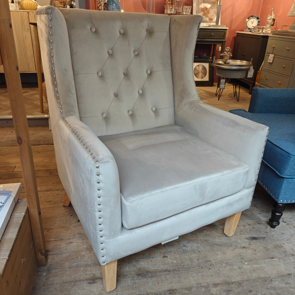 The Grange Taupe Queen Ann Arm Chair ZW104 Kirkwood Mulligans of Ballaghaderreen