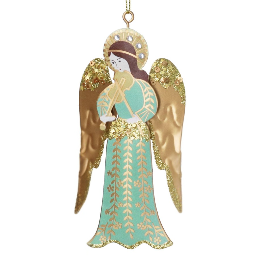 Tin Angels Decoration - Red/Green/Blue 12273 Gisela Graham Mulligans of Ballaghaderreen