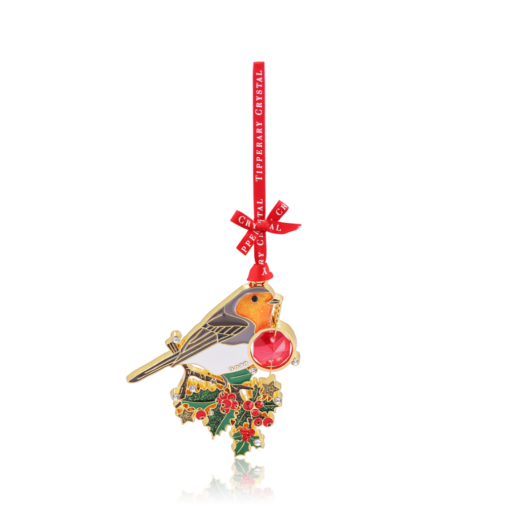 Gem Christmas Decoration - Robin 167346 Tipperary Crystal Mulligans of Ballaghaderreen