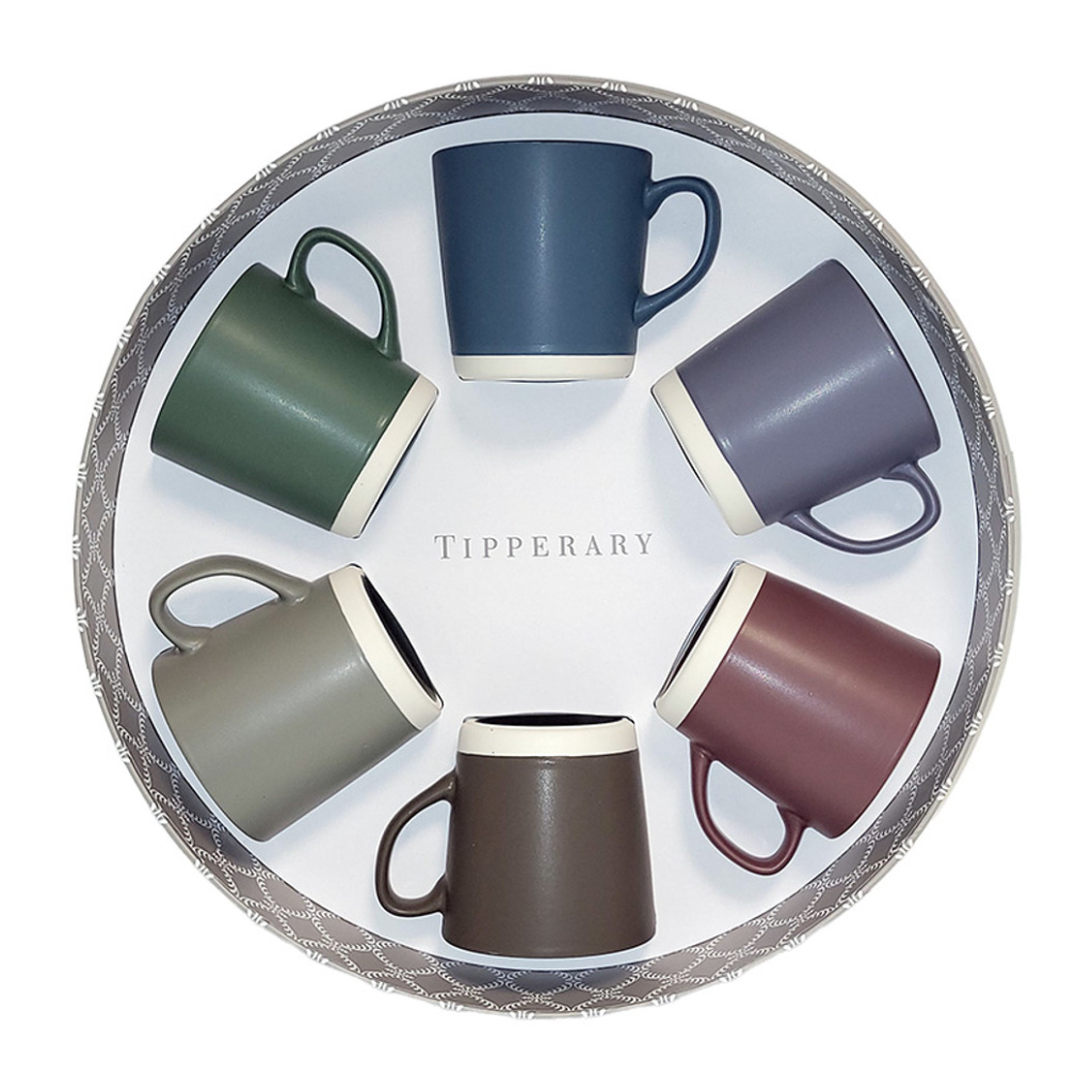 Tipperary Crystal Pottery Mugs Set of 6 167339 Tipperary Crystal Mulligans of Ballaghaderreen