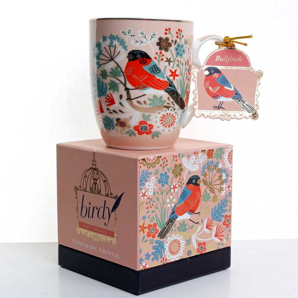 Tipperary Single Birdy Mug - Bullfinch 128392 Tipperary Crystal Mulligans of Ballaghaderreen 