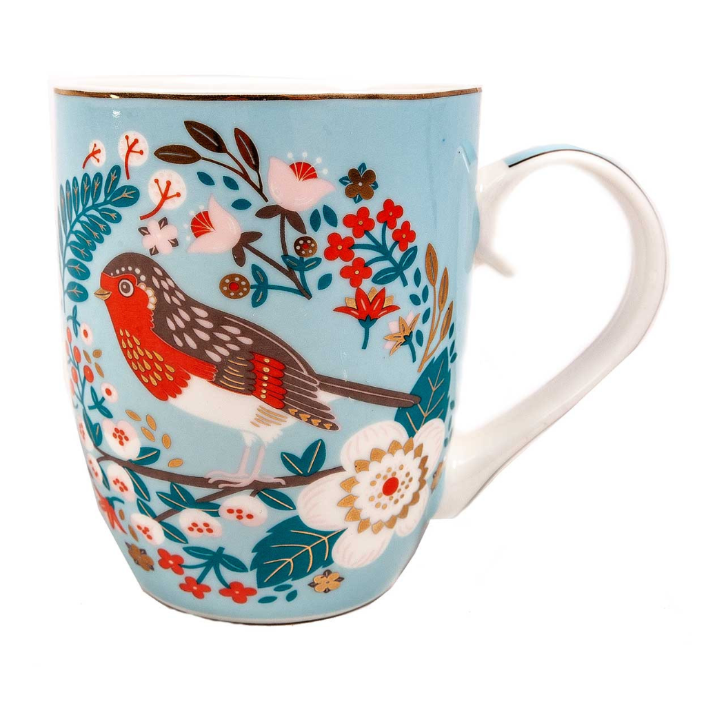 Tipperary Single Birdy Mug - Robin  128385 Tipperary Crystal Mulligans of Ballaghaderreen 