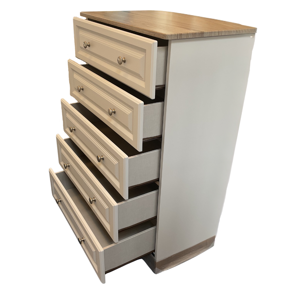 Trufflestones 5 Drawer Chest of Drawers - Wide T5DCODW Cedarwood Mulligans of Ballaghaderreen