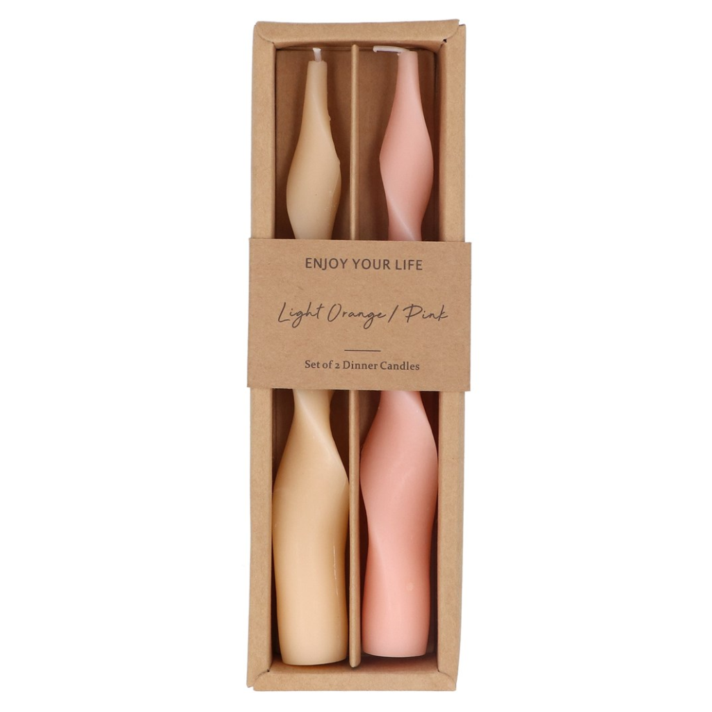 Twist Dinner Candles Assorted 58019 Gisela Graham Mulligans of Ballaghaderreen