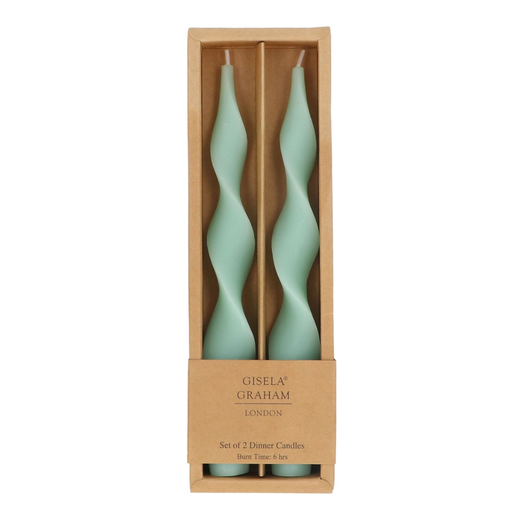 Twist Dinner Candles Assorted 58025 Gisela Graham Mulligans of Ballaghaderreen