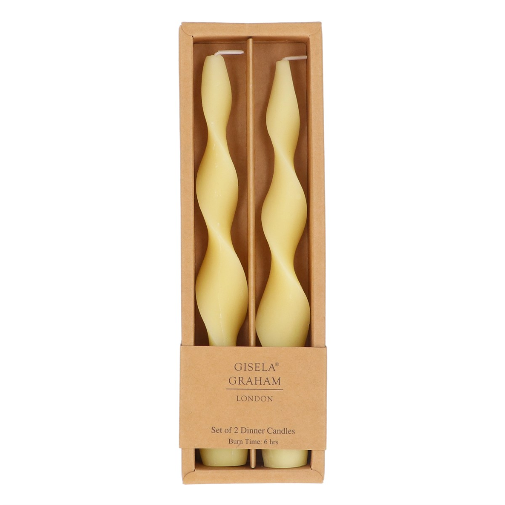 Twist Dinner Candles Assorted 58032 Gisela Graham Mulligans of Ballaghaderreen