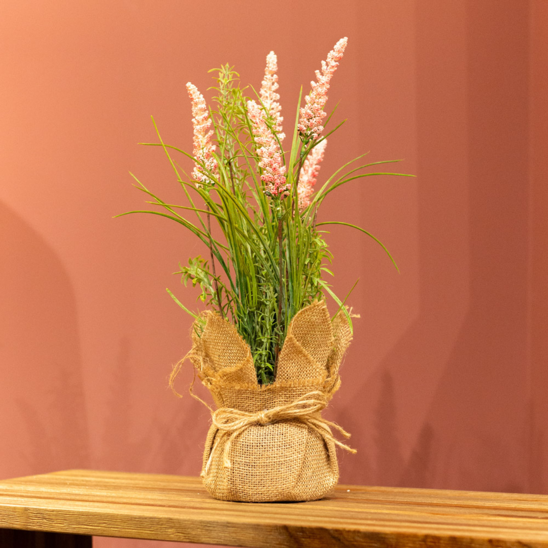 Floral Collection - Wild grass In Sack Pot