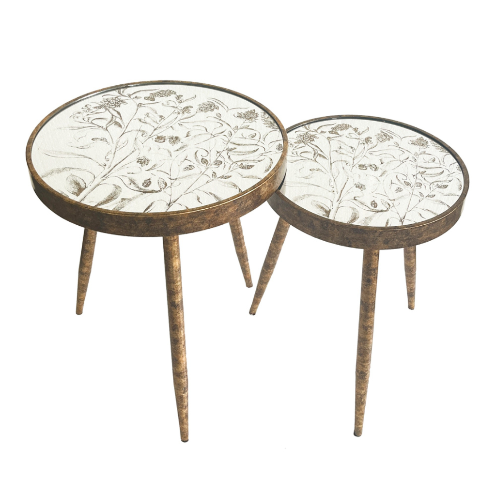 Vela S/2 Side Tables Gold TL6616 Tara Lane Mulligans of Ballaghaderreen