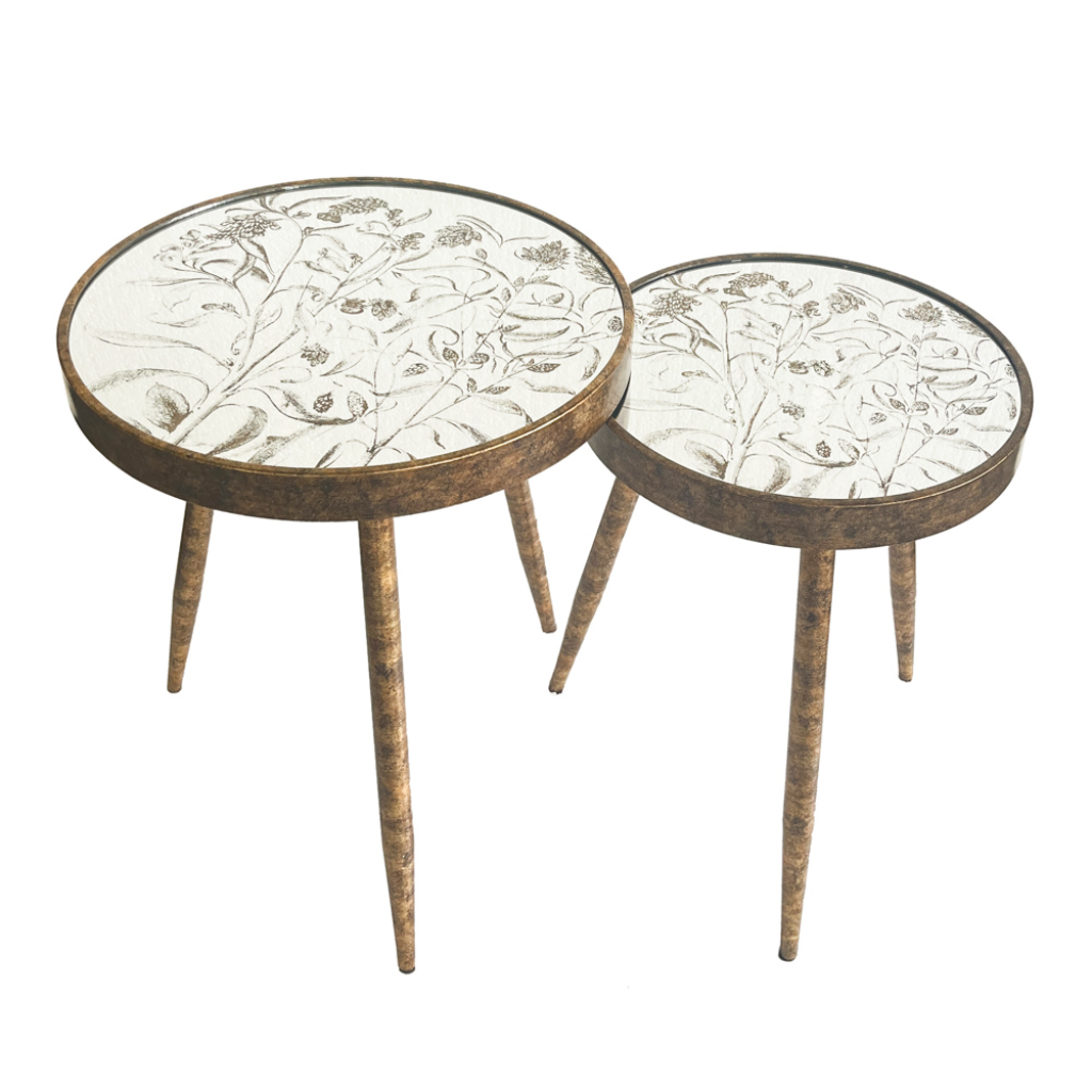 Vela s/2 Side Tables Gold TL6616 Tara Home Mulligans of Ballaghaderreen