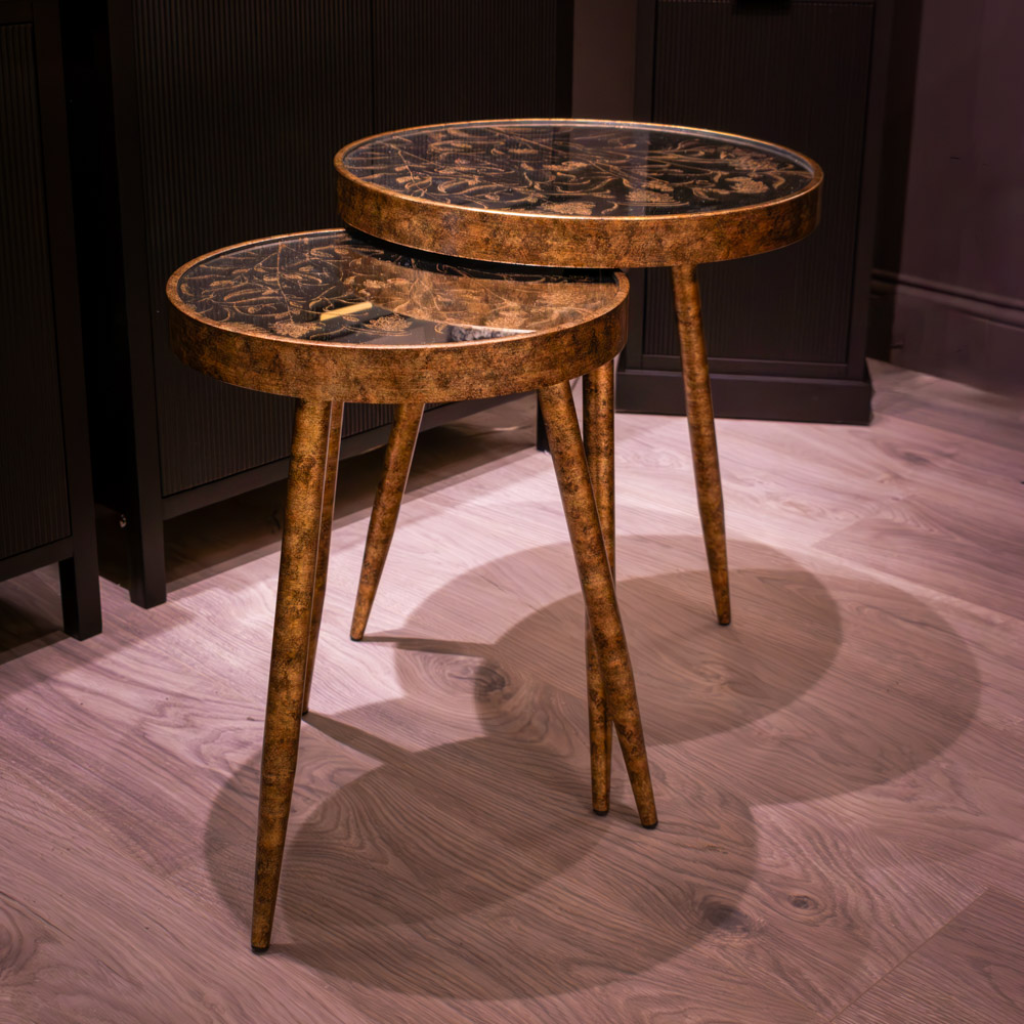 Vela s/2 Side Tables Gold TL6616 Tara Home Mulligans of Ballaghaderreen