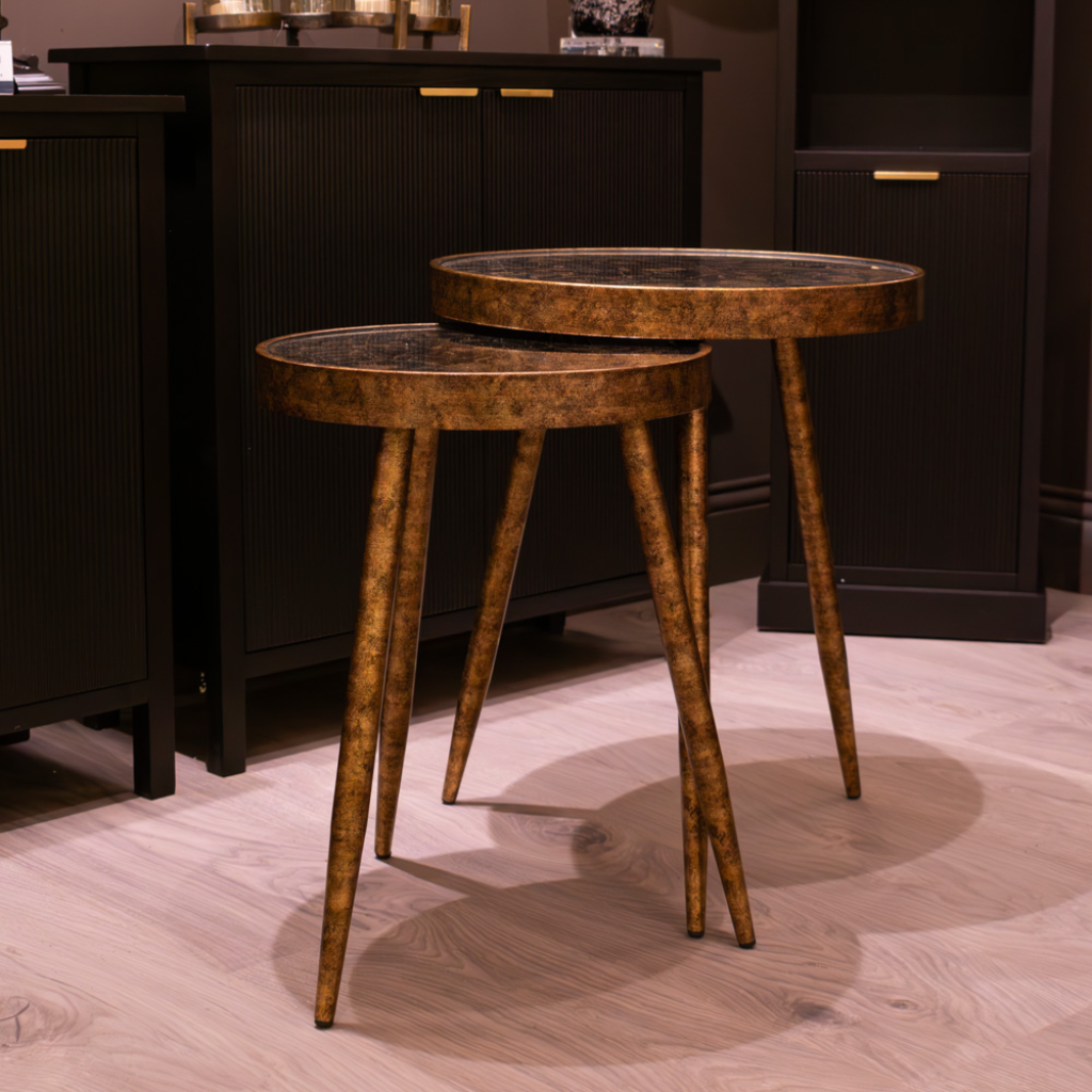 Vela s/2 Side Tables Gold TL6616 Tara Home Mulligans of Ballaghaderreen