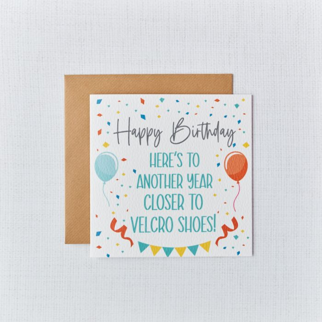 Velcro Shoes Birthday Card 4HM413 Richard Langs Mulligans of Ballaghaderreen