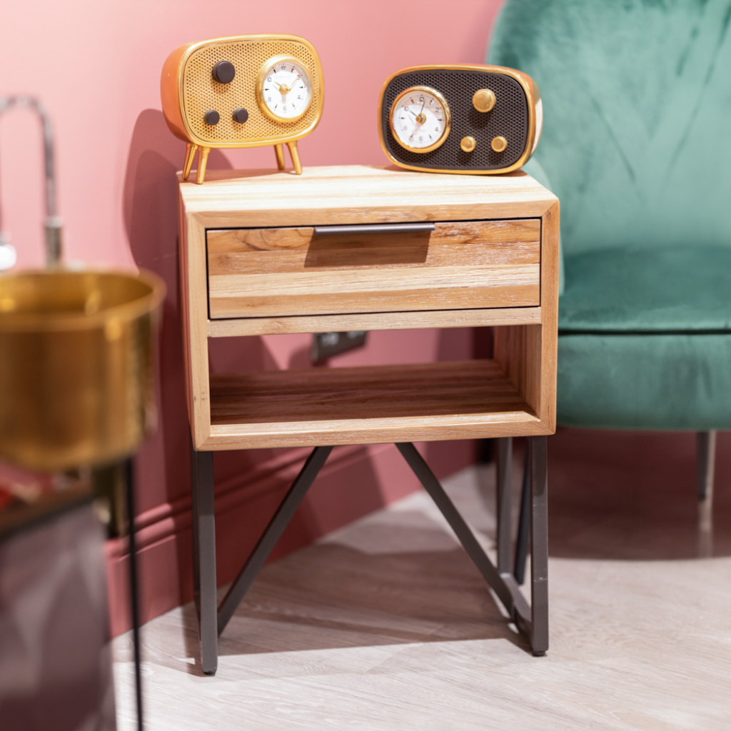 Verona 1 Drawer Side Table Natural Teak TL5931 Tara Lane Mulligans of Ballaghaderreen