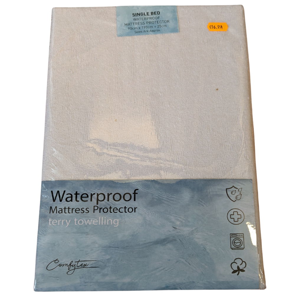 Waterproof Mattress Protector Terry Towelling - Single WMPTTS Comfytex  Mulligans of Ballaghaderreen