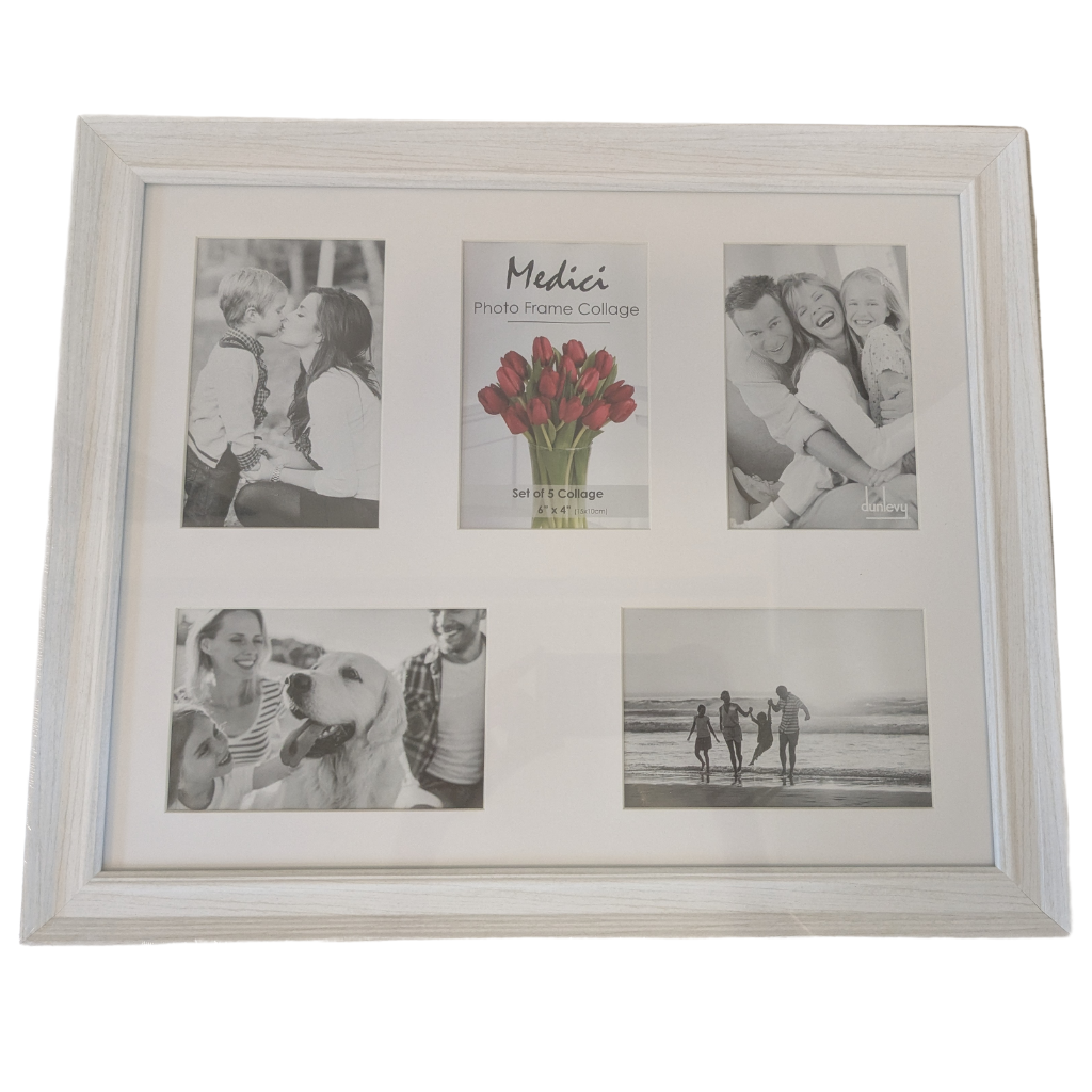 White Collage Frame with Five 6"x4" Slots PF9044 Dunlevy Mulligans of Ballaghaderreen