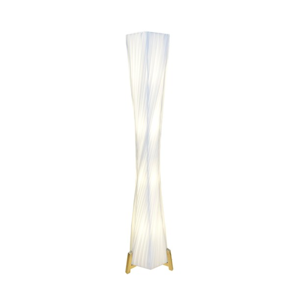White Pleated Waisted Floor Lamp 120 cm32325 Straits Home and Gift Mulligans of Ballaghaderreen