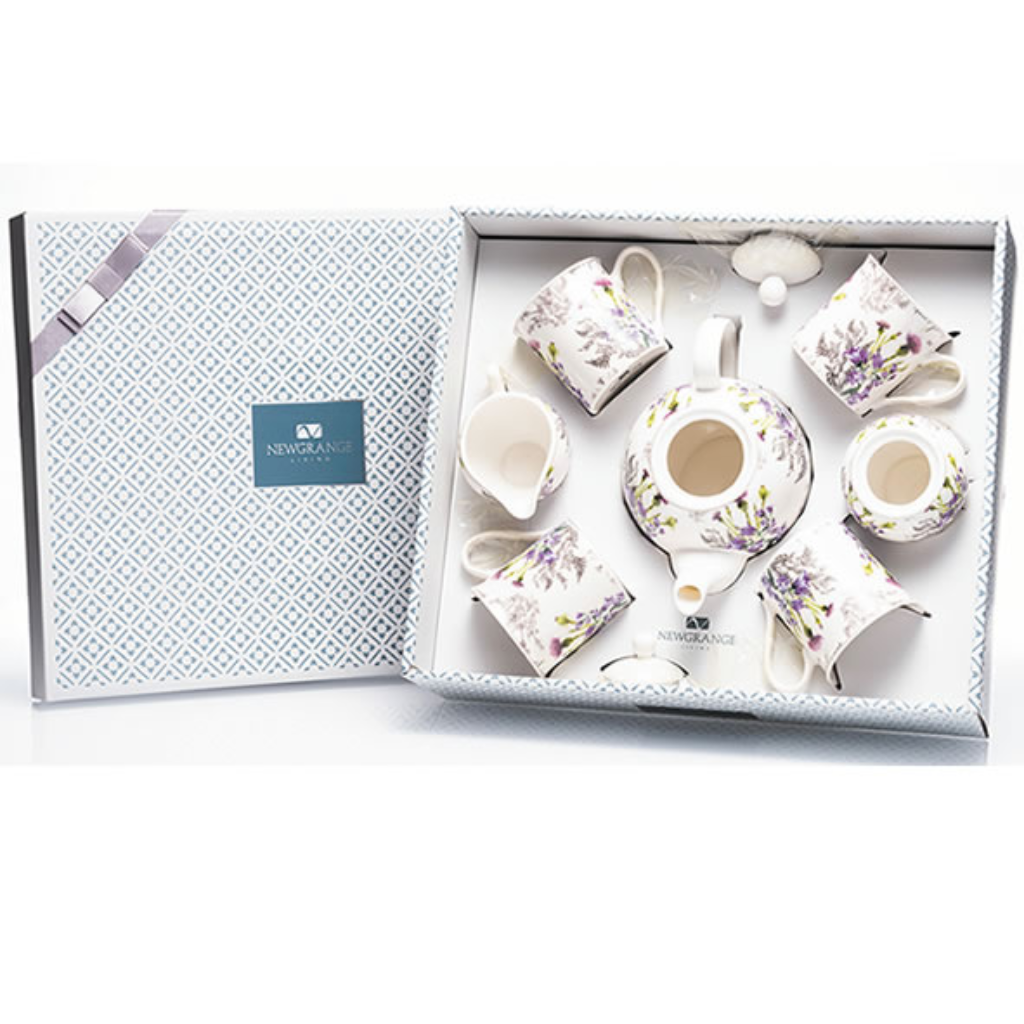 White Thistle Bone China Tea Set 30255 Newgrange Living Mulligans of Ballaghaderreen