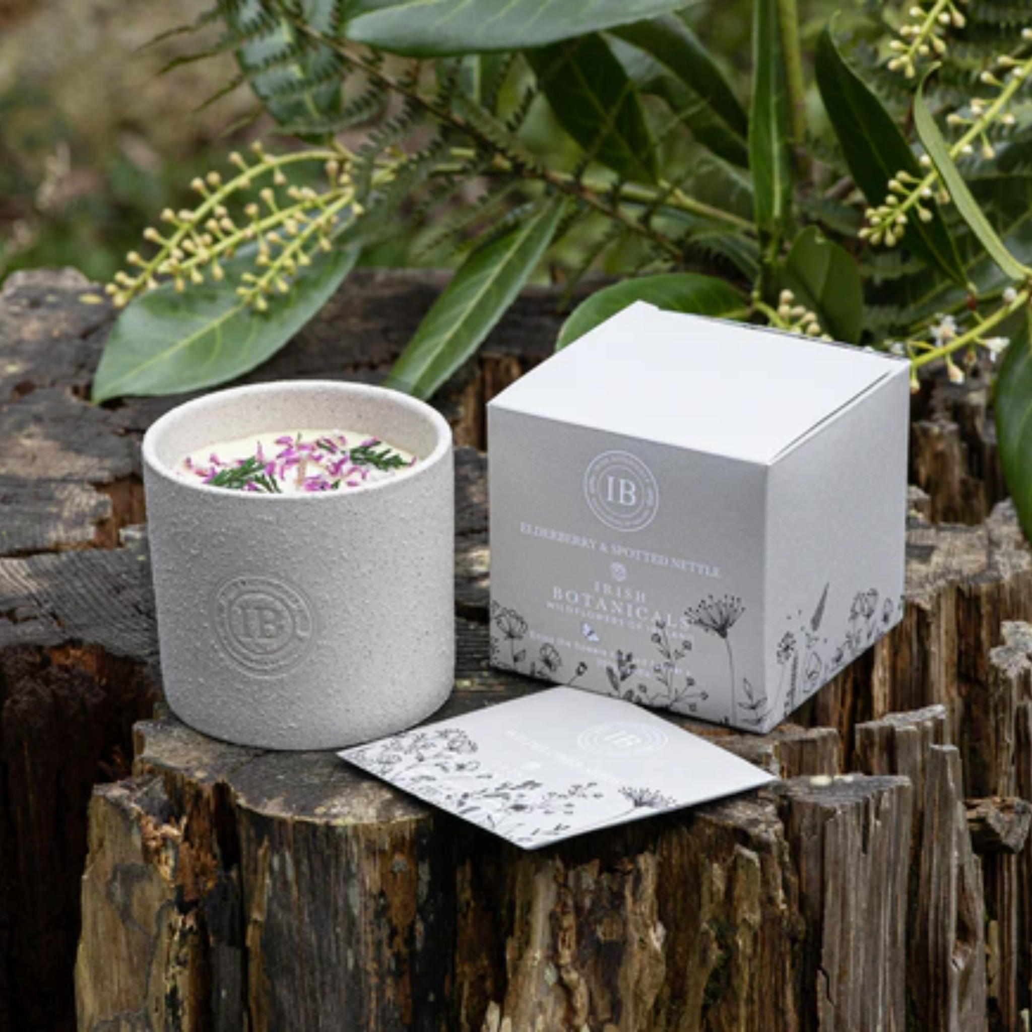Wildflowers of Ireland Candle - Elderberry & Spotted Nettle -  Mulligans of Ballaghaderreen 