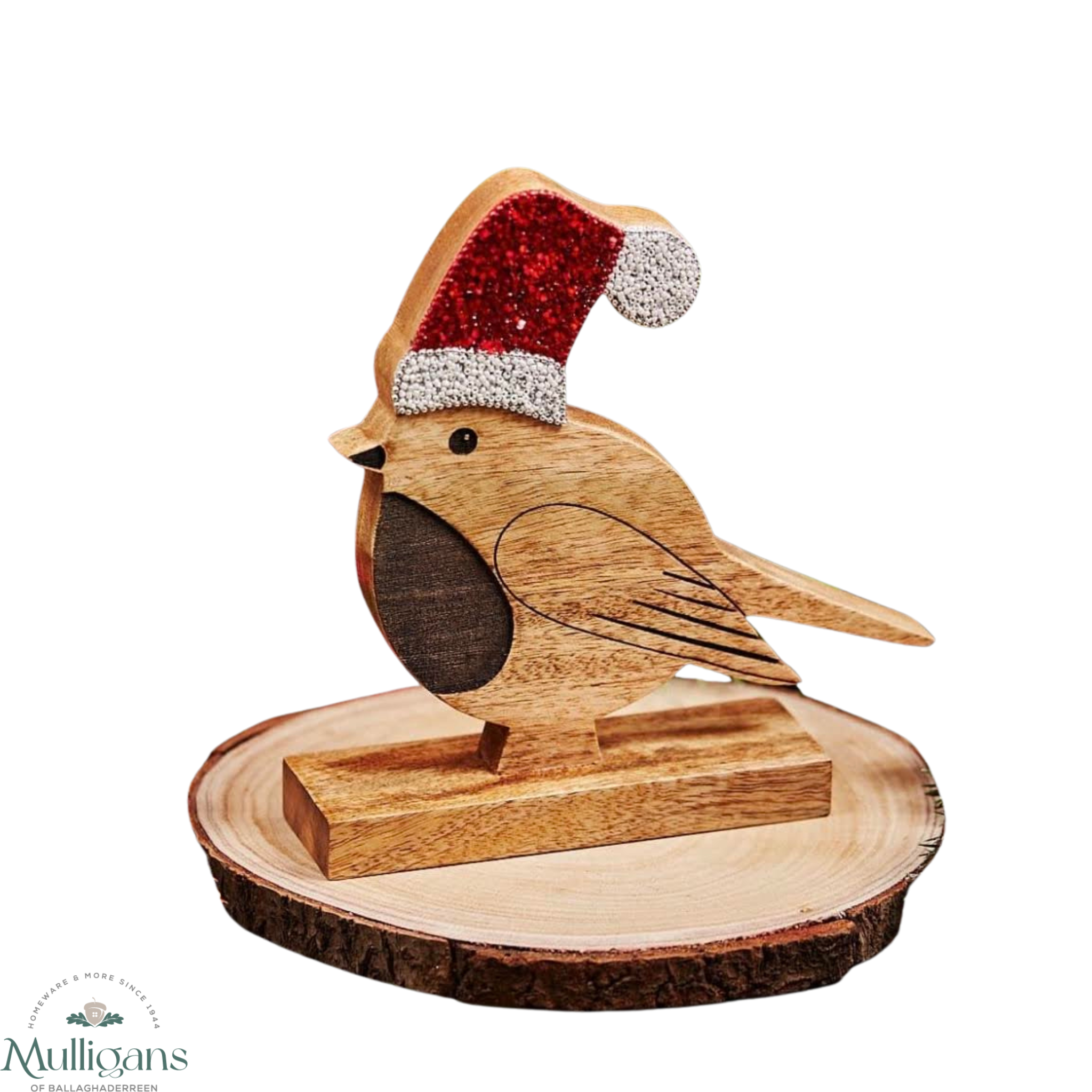 Wooden Robin Christmas Ornament   -Mullligans of Ballaghaderreen