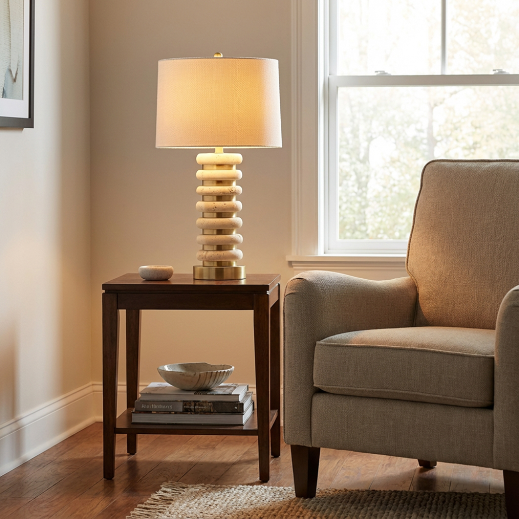 Yara Travertine Table Lamp TL7404 Tara Home Mulligans of Ballaghaderreen
