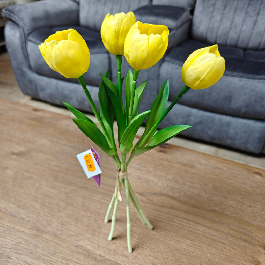 Yellow Tulip Bundle 37cm Y62.S45543 Harold Elmes Mulligans of Ballaghaderreen