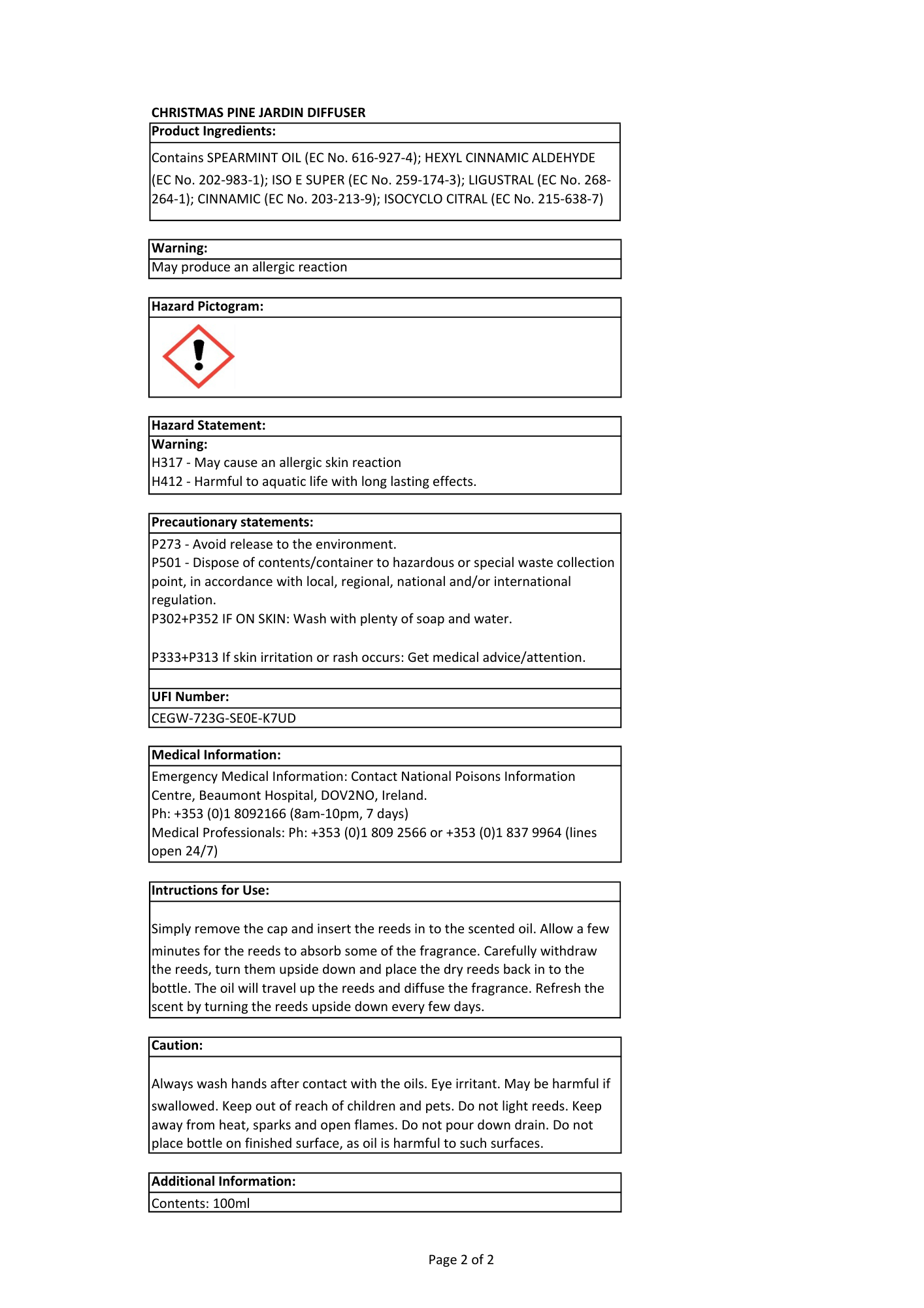 Christmas Pine Jardin Collection Christmas Candle & Diffuser Set