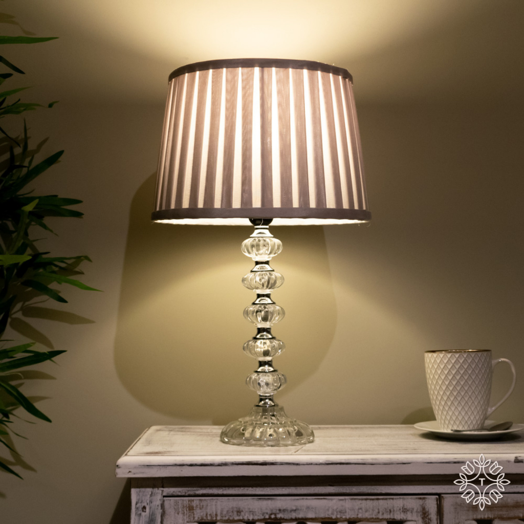 Bianca pleated table lamp 50cm Z632 Tara Lane Mulligans of Ballaghaderreen