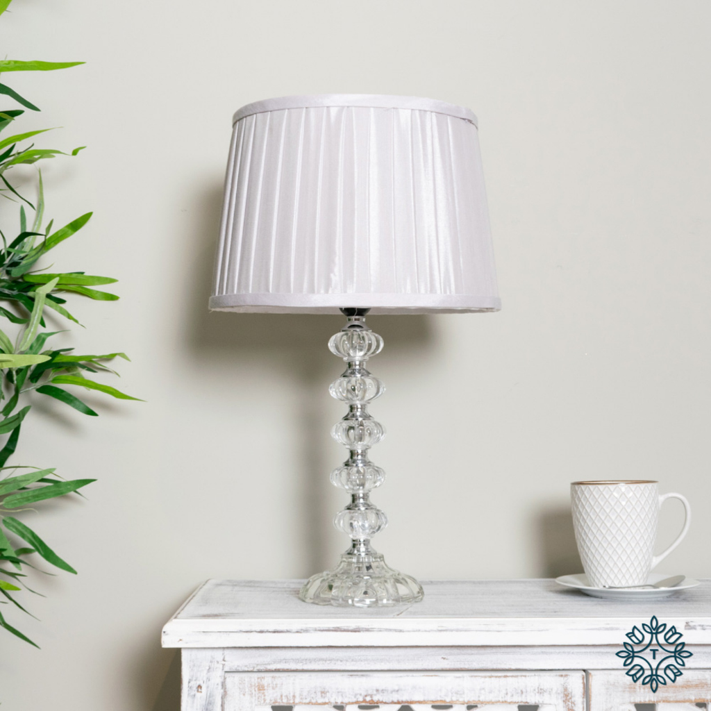 Bianca table lamp bedside lamp light grey shade 50cm Z632 Tara Lane Mulligans of Ballaghaderreen