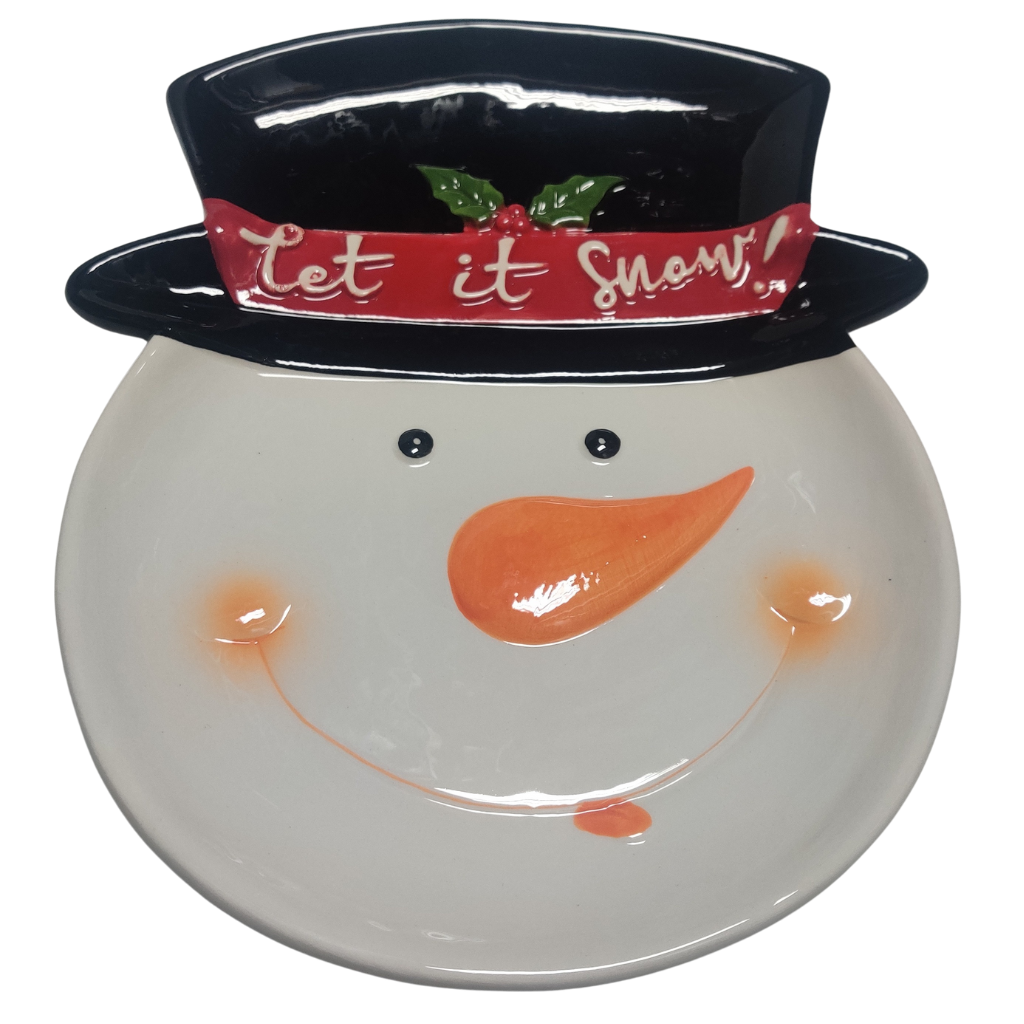 Cookie Snowman Serving Plate XM8880 Widdop & Co. Mulligans of Ballaghaderreen