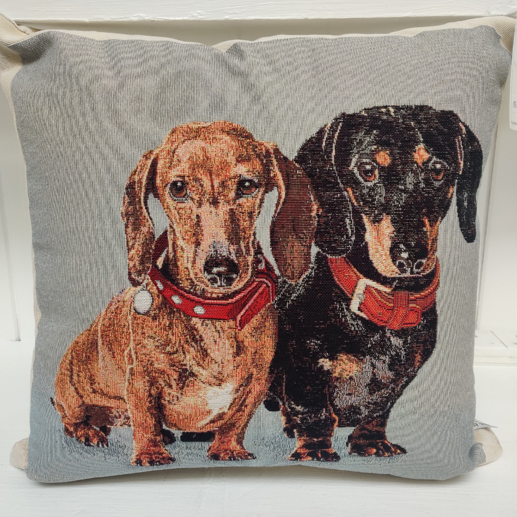 Dashund Pair Cushion Paul Edwards Mulligans of Ballaghaderreen