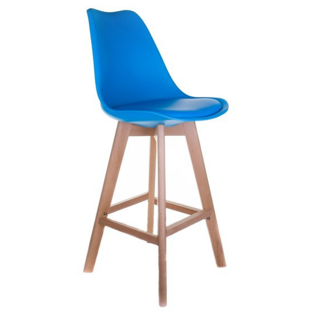 Eames Style Deluxe Bar Stool Blue Fervor and Hue Mulligans of Ballaghaderreen