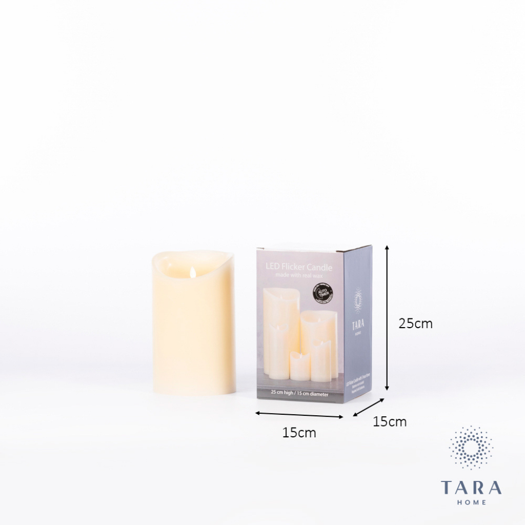 Flicker led candle battery flameless 25cm safe large pillar B684 Tara Home Mulligans Of Ballaghaderreen