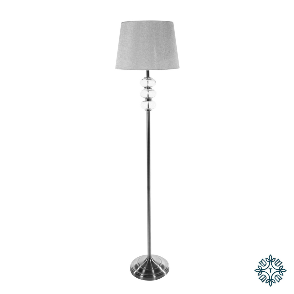 Jane floor lamp silver and grey 158cm TH5103 Tara Lane Mulligans of Ballaghaderreen