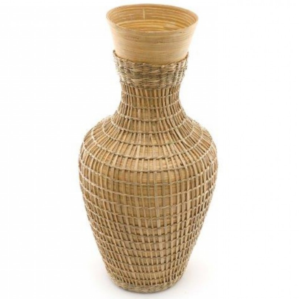 Natural Interiors Bamboo Seagrass Vase 42cm NI0964 Mulligans of Ballaghaderreen