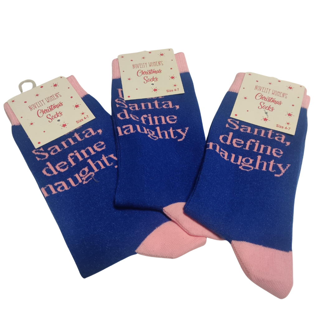 Novelty Christmas Socks - 'Define Naughty' XM9609 Widdop & Co. Mulligans of Ballaghaderreen