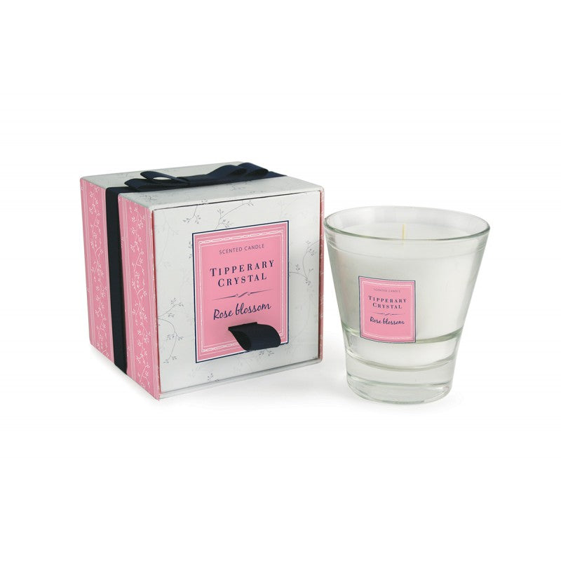 Rose Blossem Fragrance Candle Tumbler Tipperary Crystal Mulligans of Ballaghaderreen