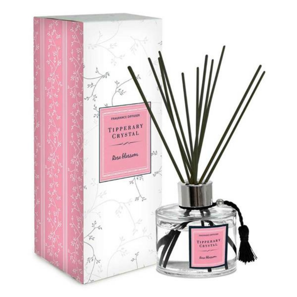 Rose Blossom Fragranced Diffuser Set Tipperary Crystal Mulligans of Ballaghaderreen