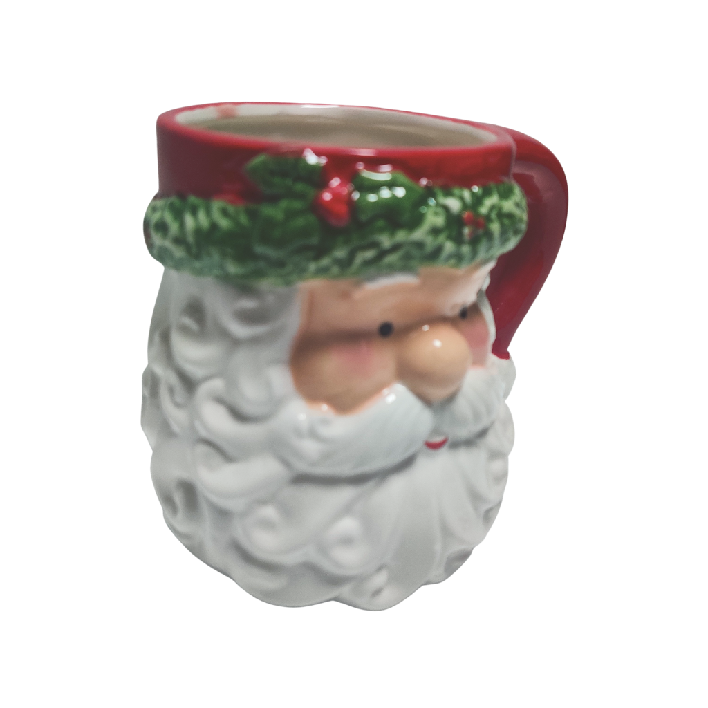 Santa Claus Novelty Large Mug with Holly and beard 500ml Widdop & Co. Mulligans of Ballaghaderreen