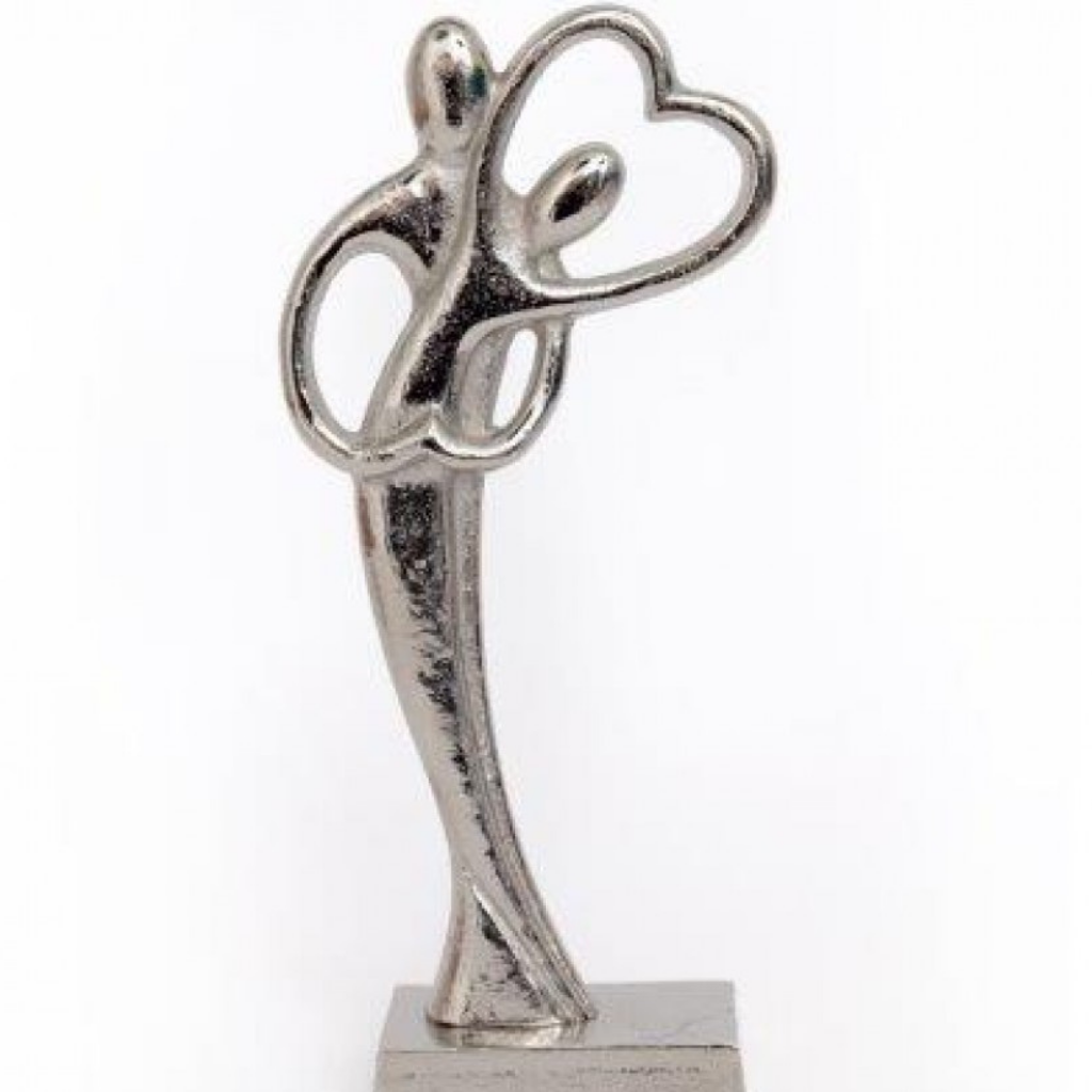 Silver Couple Heart Ornament 24.5cm OR1083 Mulligans of Ballaghaderreen