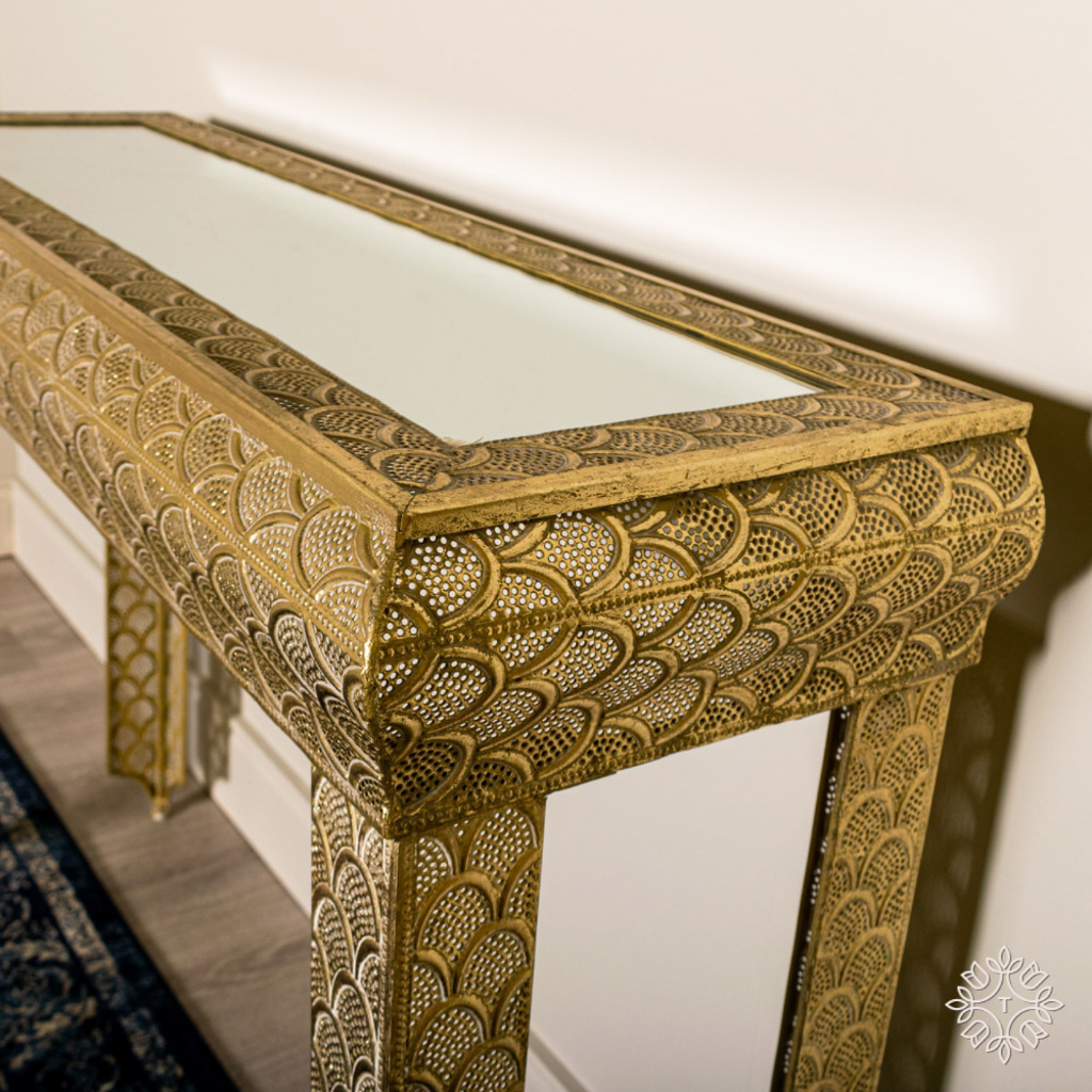 TH5207DS Casablanca hall table gold metal Tara Home Mulligans of Ballaghaderreen