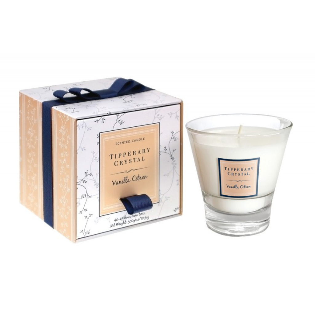 Vanilla Citron Candle Tumbler Tipperary Crystal Mulligans of Ballaghaderreen