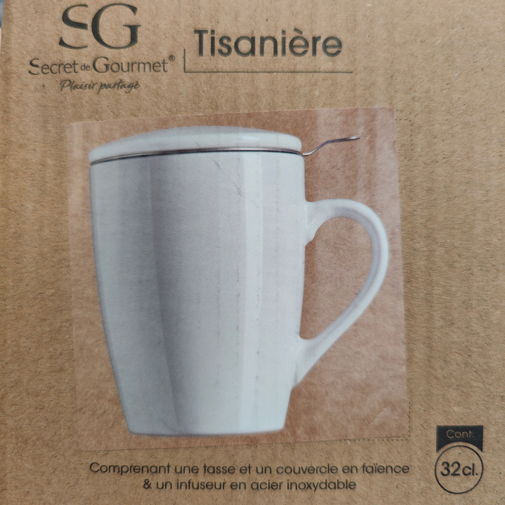 White Mug With Filter & Lid 320ml box JK154002F Kavanagh Giftware Mulligans of Ballaghaderreen