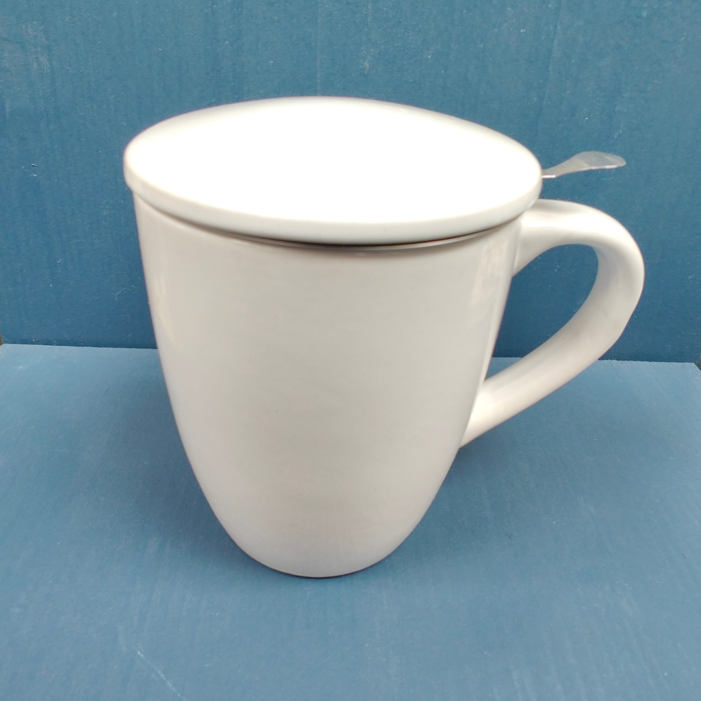 White Mug With Filter & Lid 32Cl JK154002F Kavanagh Giftware Mulligans of Ballaghaderreen