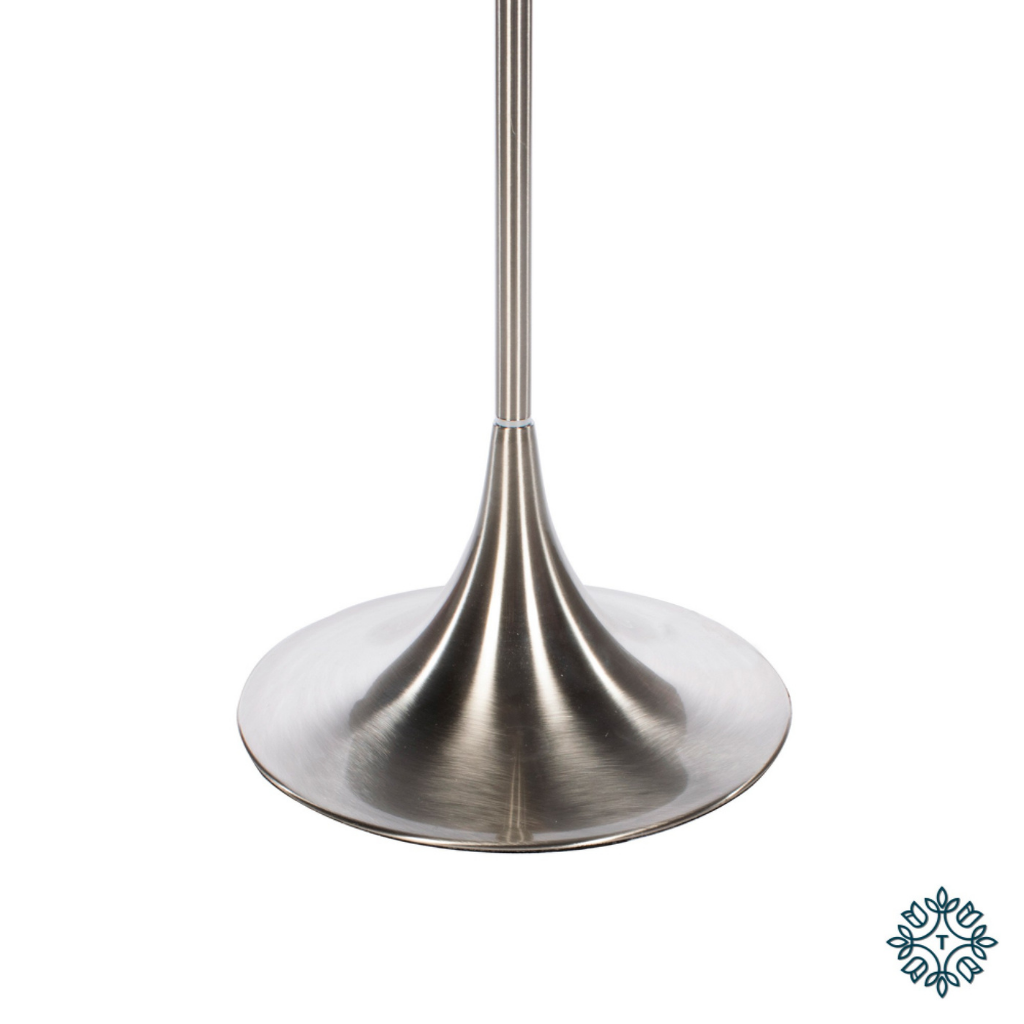 Zaria Satin Silver Floor Lamp 2 bulb With Pull Switch 161cm TH5275DS Tara Lane Mulligans of Ballaghaderreen